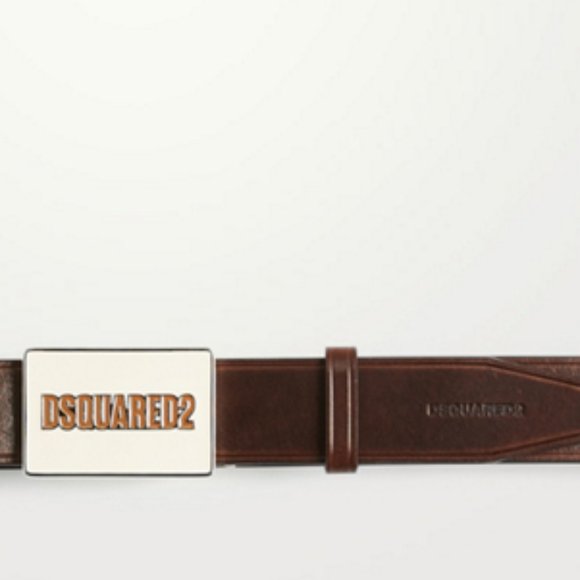 Brand New With Tags DSQUARED2 Plaque Leather Men's Belt - Picture 6 of 12